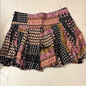 RAGA bohemian patchwork Circle Skirt with zipper. Size XS NWT